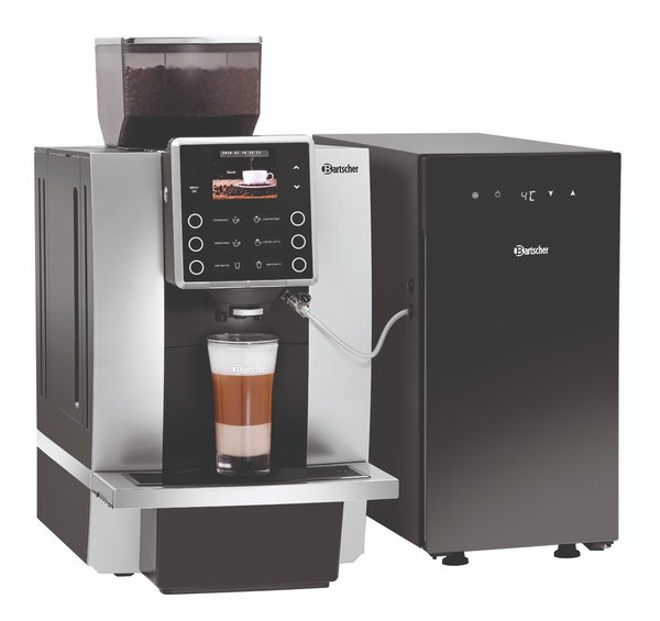 Bartscher KV1 Kaffeemaschine Black Vollautomat Milchkühlschrank für Cappuccino Latte 190052 190085