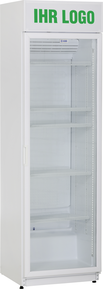 Getränkekühlschrank vertikale zweifache Innenbeleuchtung Glastürkühlschrank FLK 365 weiß KBS 9190025