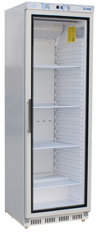 Glastürkühlschrank KBS 402 GU Umluft Gewerbekühlschrank weiß Getränkekühlschrank mit Glastür 347408